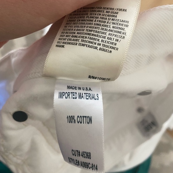 Agolde white loose fit jeans sz 29 - Picture 6 of 6